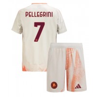 Camiseta AS Roma Lorenzo Pellegrini #7 Segunda Equipación Replica 2024-25 para niños mangas cortas (+ Pantalones cortos)